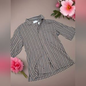 New Topman plaid short sleeve button up shirt Men Small